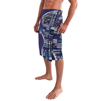 Samoan Siapo Art Tattoo Polynesian Pattern Lavalava Navy Color - Polynesian Pride