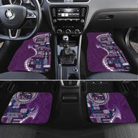 Samoan Siapo Art Tattoo Polynesian Pattern Car Mats Purple Color LT03 Set 4pcs Purple - Polynesian Pride