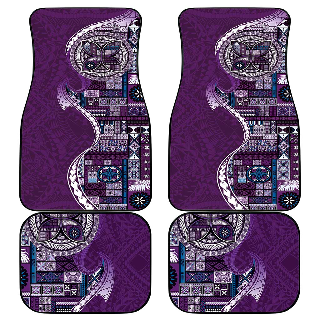 Samoan Siapo Art Tattoo Polynesian Pattern Car Mats Purple Color LT03 - Polynesian Pride