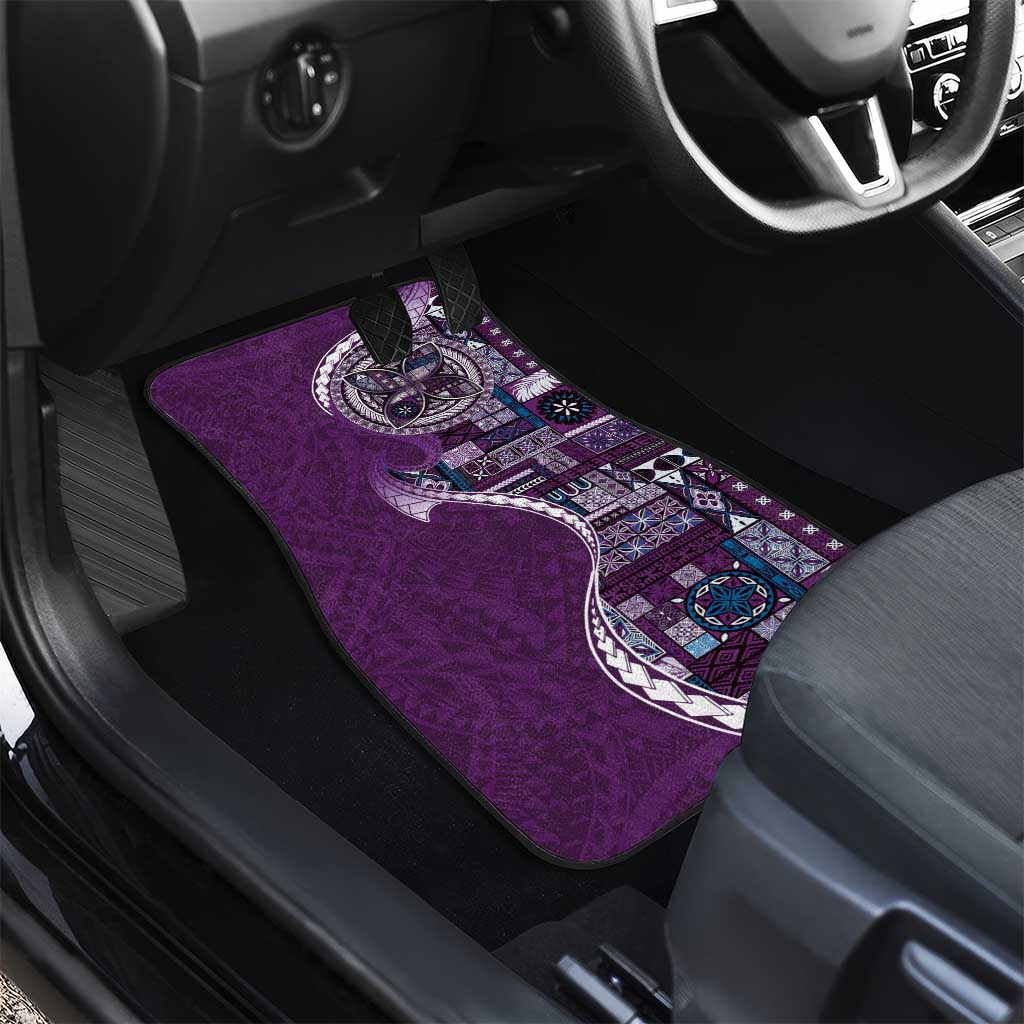 Samoan Siapo Art Tattoo Polynesian Pattern Car Mats Purple Color LT03 - Polynesian Pride