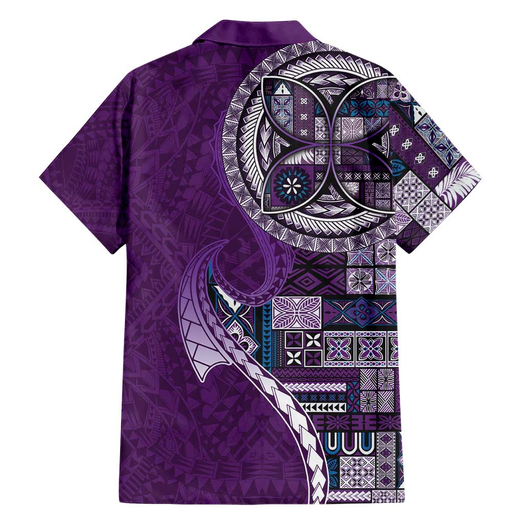 Samoan Siapo Art Tattoo Polynesian Pattern Hawaiian Shirt Purple Color LT03 - Polynesian Pride