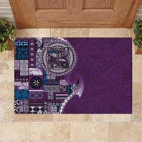 Samoan Siapo Art Tattoo Polynesian Pattern Rubber Doormat Purple Color LT03 Purple - Polynesian Pride