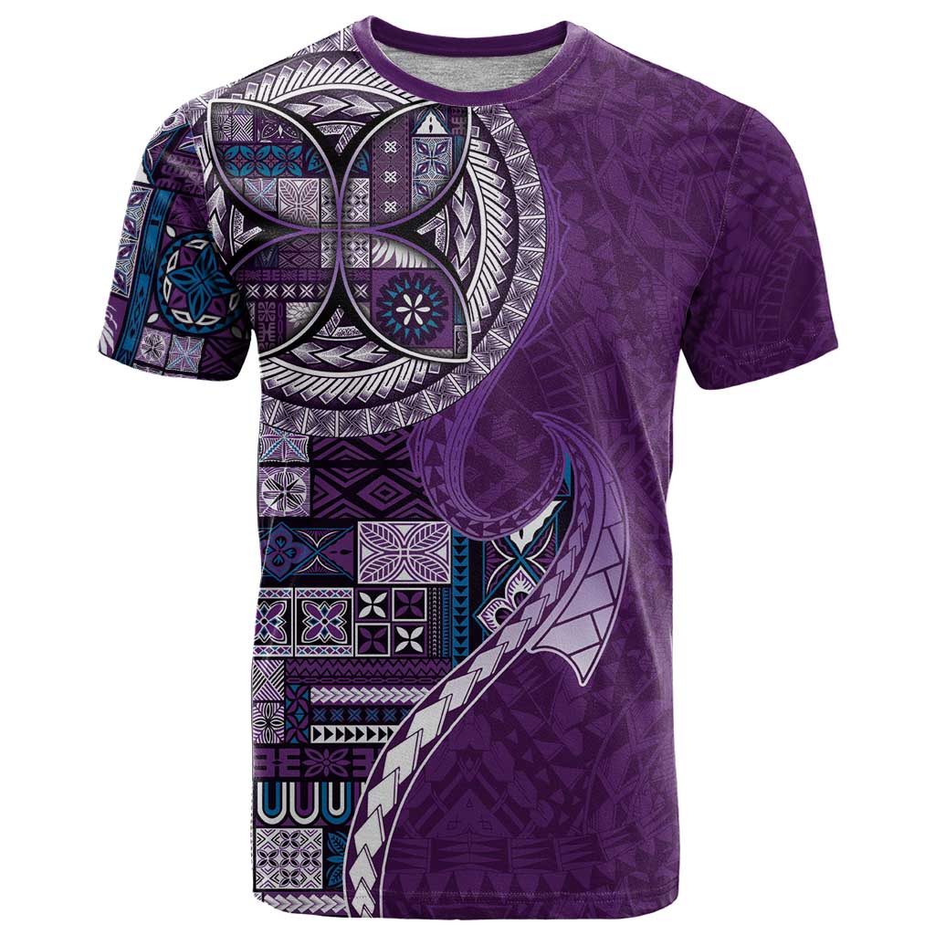 Samoan Siapo Art Tattoo Polynesian Pattern T Shirt Purple Color - Polynesian Pride