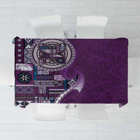 Samoan Siapo Art Tattoo Polynesian Pattern Tablecloth Purple Color LT03 Purple - Polynesian Pride