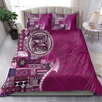 Samoan Siapo Art Tattoo Polynesian Pattern Bedding Set Pink Color - Polynesian Pride