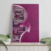 Samoan Siapo Art Tattoo Polynesian Pattern Canvas Wall Art Pink Color LT03 - Polynesian Pride
