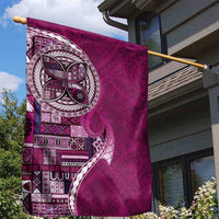 Samoan Siapo Art Tattoo Polynesian Pattern Garden Flag Pink Color - Polynesian Pride