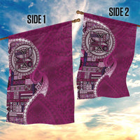 Samoan Siapo Art Tattoo Polynesian Pattern Garden Flag Pink Color - Polynesian Pride