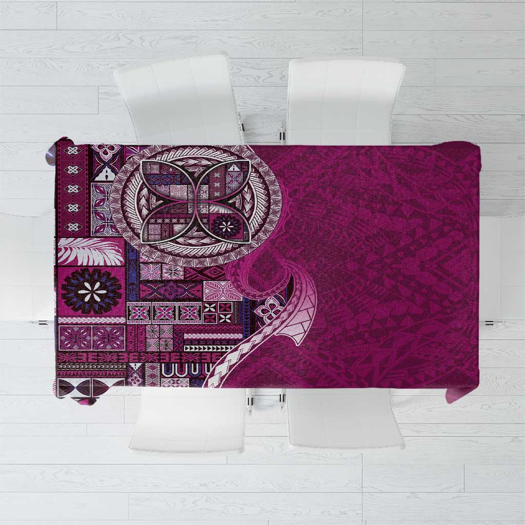 Samoan Siapo Art Tattoo Polynesian Pattern Tablecloth Pink Color LT03 Pink - Polynesian Pride