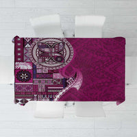 Samoan Siapo Art Tattoo Polynesian Pattern Tablecloth Pink Color LT03 Pink - Polynesian Pride