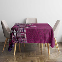 Samoan Siapo Art Tattoo Polynesian Pattern Tablecloth Pink Color LT03 - Polynesian Pride