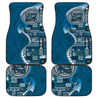 Samoan Siapo Art Tattoo Polynesian Pattern Car Mats Teal Color LT03 - Polynesian Pride