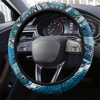 Samoan Siapo Art Tattoo Polynesian Pattern Steering Wheel Cover Teal Color LT03 - Polynesian Pride