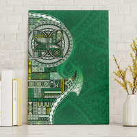 Samoan Siapo Art Tattoo Polynesian Pattern Canvas Wall Art Green Color LT03 Without Frame Green - Polynesian Pride