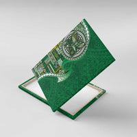 Samoan Siapo Art Tattoo Polynesian Pattern Canvas Wall Art Green Color LT03 With Frame Green - Polynesian Pride