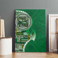 Samoan Siapo Art Tattoo Polynesian Pattern Canvas Wall Art Green Color LT03 - Polynesian Pride