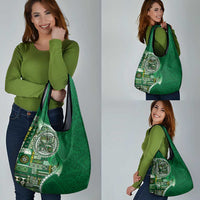 Samoan Siapo Art Tattoo Polynesian Pattern Grocery Bag Green Color LT03 - Polynesian Pride