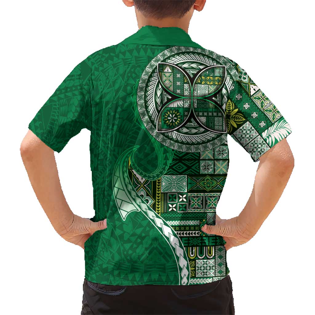 Samoan Siapo Art Tattoo Polynesian Pattern Hawaiian Shirt Green Color LT03 - Polynesian Pride