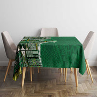 Samoan Siapo Art Tattoo Polynesian Pattern Tablecloth Green Color LT03 - Polynesian Pride
