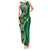 Samoan Siapo Art Tattoo Polynesian Pattern Tank Maxi Dress Green Color - Polynesian Pride