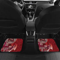 Samoan Siapo Art Tattoo Polynesian Pattern Car Mats Red Color LT03 Set 2pcs - Back Red - Polynesian Pride