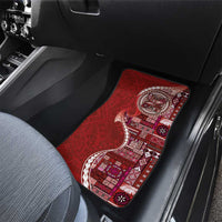 Samoan Siapo Art Tattoo Polynesian Pattern Car Mats Red Color LT03 - Polynesian Pride