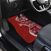 Samoan Siapo Art Tattoo Polynesian Pattern Car Mats Red Color LT03 - Polynesian Pride