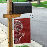 Samoan Siapo Art Tattoo Polynesian Pattern Garden Flag Red Color - Polynesian Pride