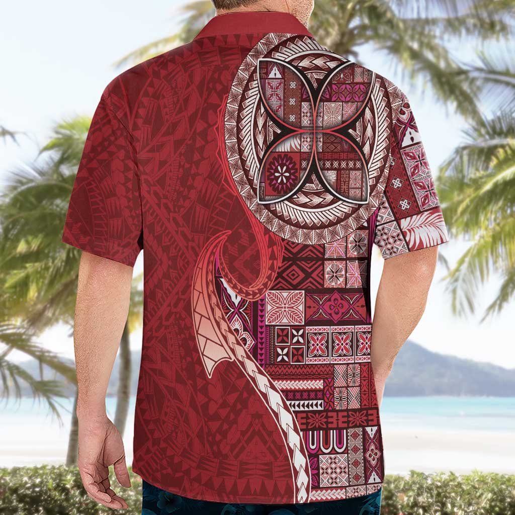 Samoan Siapo Art Tattoo Polynesian Pattern Hawaiian Shirt Red Color LT03 - Polynesian Pride