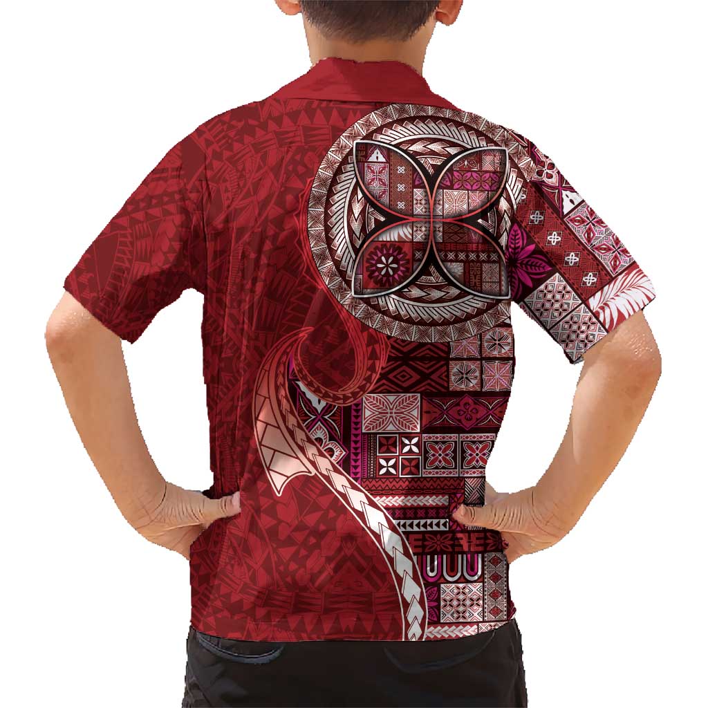Samoan Siapo Art Tattoo Polynesian Pattern Hawaiian Shirt Red Color LT03 - Polynesian Pride
