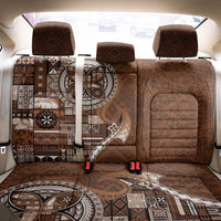 Samoan Siapo Art Tattoo Polynesian Pattern Back Car Seat Cover Brown Color - Polynesian Pride