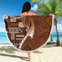 Samoan Siapo Art Tattoo Polynesian Pattern Beach Blanket Brown Color LT03 - Polynesian Pride