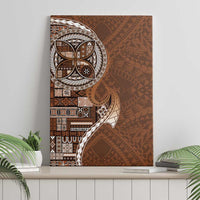 Samoan Siapo Art Tattoo Polynesian Pattern Canvas Wall Art Brown Color LT03 - Polynesian Pride