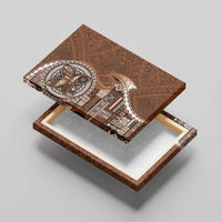 Samoan Siapo Art Tattoo Polynesian Pattern Canvas Wall Art Brown Color LT03 - Polynesian Pride