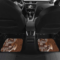 Samoan Siapo Art Tattoo Polynesian Pattern Car Mats Brown Color LT03 Set 2pcs - Back Brown - Polynesian Pride