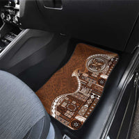 Samoan Siapo Art Tattoo Polynesian Pattern Car Mats Brown Color LT03 - Polynesian Pride