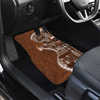 Samoan Siapo Art Tattoo Polynesian Pattern Car Mats Brown Color LT03 - Polynesian Pride