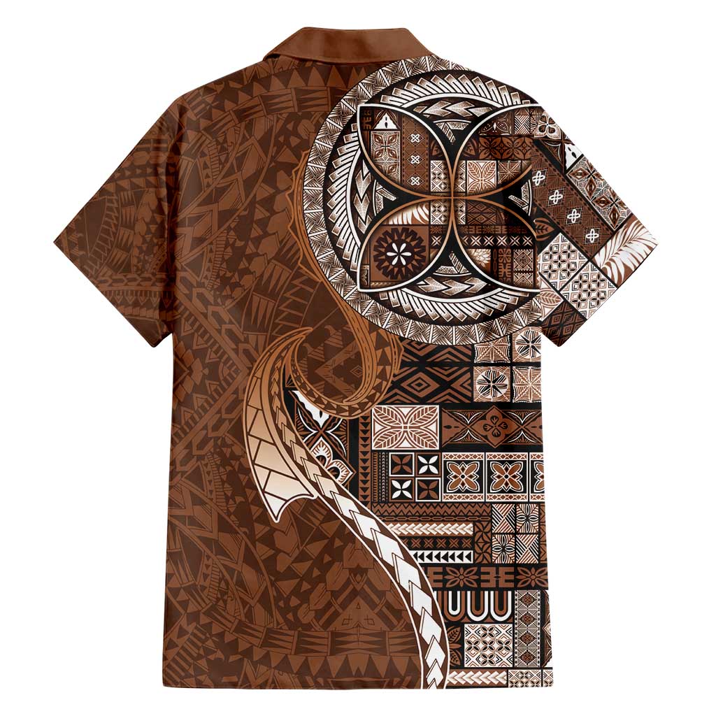 Samoan Siapo Art Tattoo Polynesian Pattern Hawaiian Shirt Brown Color LT03 - Polynesian Pride