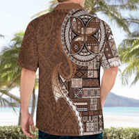 Samoan Siapo Art Tattoo Polynesian Pattern Hawaiian Shirt Brown Color LT03 - Polynesian Pride