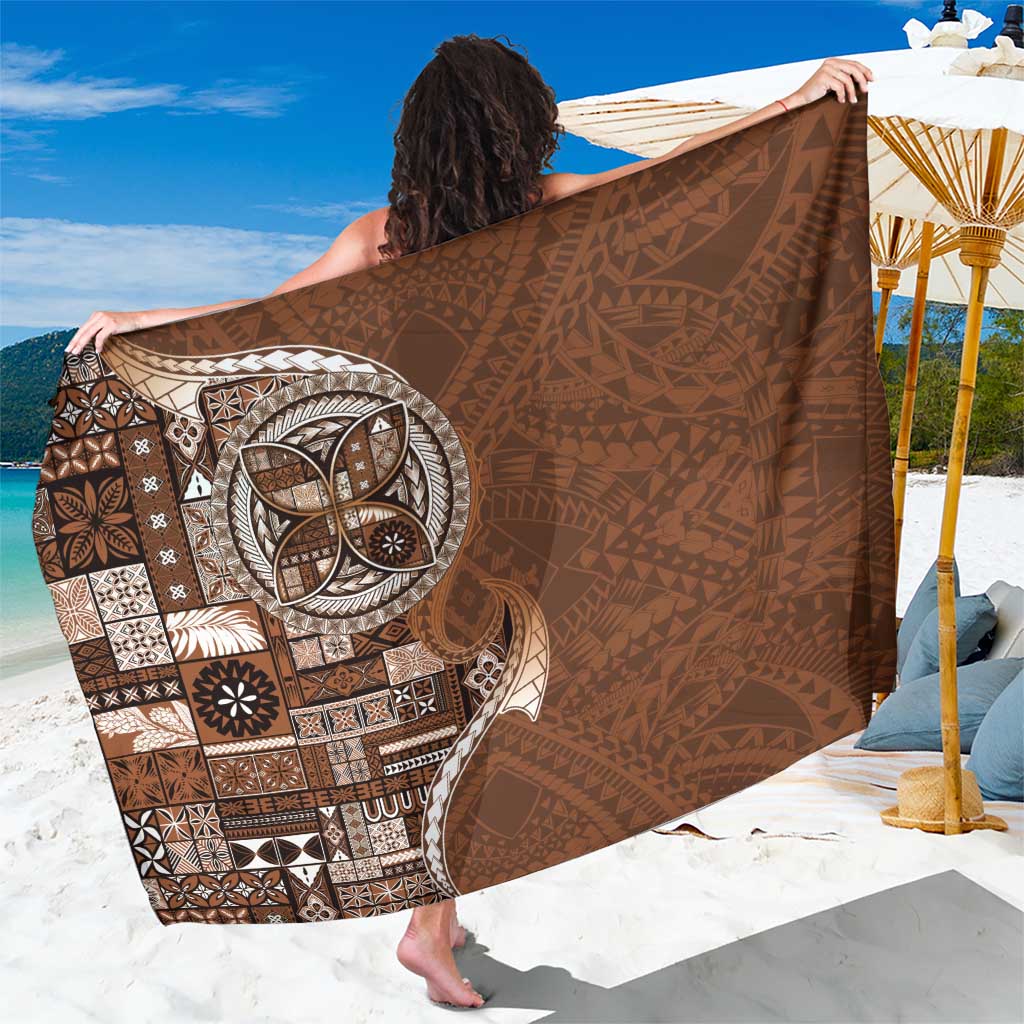 Samoan Siapo Art Tattoo Polynesian Pattern Sarong Brown Color - Polynesian Pride