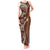 Samoan Siapo Art Tattoo Polynesian Pattern Tank Maxi Dress Brown Color - Polynesian Pride