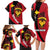 Papua New Guinea Mask Festival Family Matching Long Sleeve Bodycon Dress and Hawaiian Shirt Papua Niugini Tribe Mask Melanesian Pattern