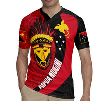 Papua New Guinea Mask Festival Rugby Jersey Papua Niugini Tribe Mask Melanesian Pattern