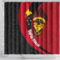 Papua New Guinea Mask Festival Shower Curtain Papua Niugini Tribe Mask Melanesian Pattern