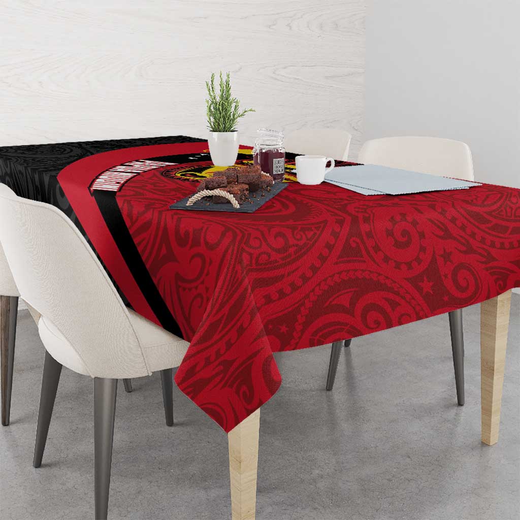 Papua New Guinea Mask Festival Tablecloth Papua Niugini Tribe Mask Melanesian Pattern LT03 - Polynesian Pride