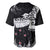 New Zealand Kea Bird Baseball Jersey Maori Tattoo and Silver Fern Black Color