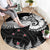 New Zealand Kea Bird Round Carpet Maori Tattoo and Silver Fern Black Color