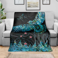 New Zealand Kea Bird Blanket Maori Tattoo and Silver Fern Paua Shell Style LT03 - Polynesian Pride