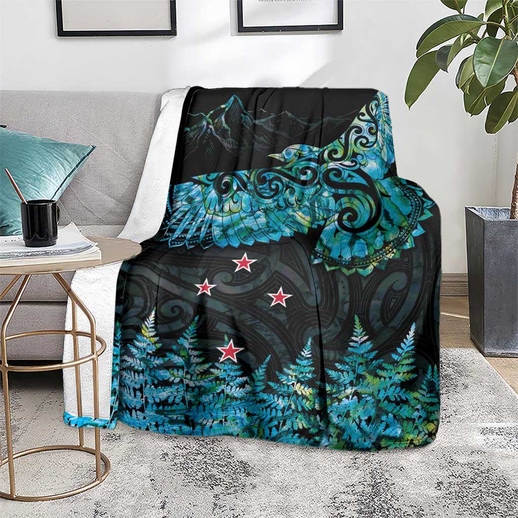 New Zealand Kea Bird Blanket Maori Tattoo and Silver Fern Paua Shell Style LT03 - Polynesian Pride