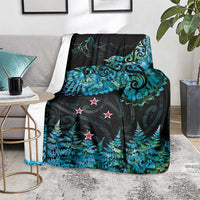 New Zealand Kea Bird Blanket Maori Tattoo and Silver Fern Paua Shell Style LT03 - Polynesian Pride
